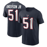 Will Anderson Jr. Houston Texans Player Name & Number T-Shirt Navy | Nike for Sale