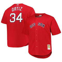 David Ortiz Boston Red Sox Mitchell & Ness Big & Tall Cooperstown Mesh Batting Practice Jersey - MLB