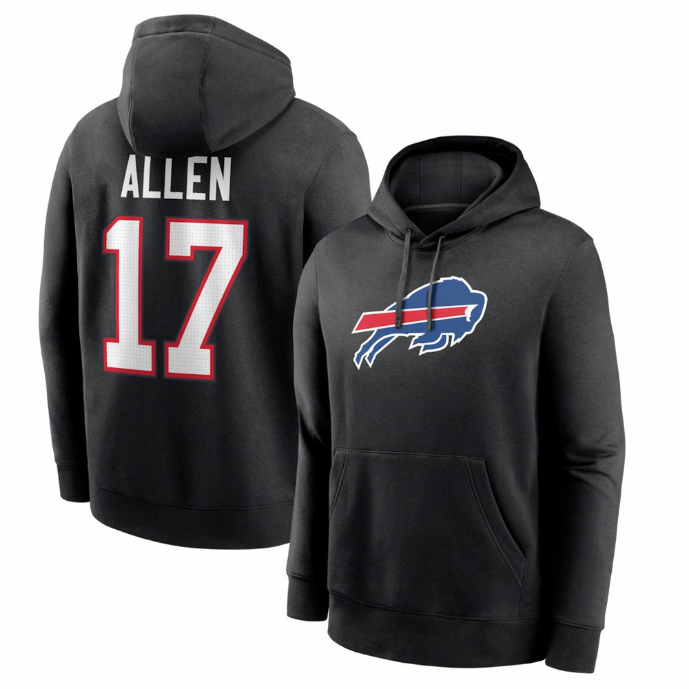 Josh Allen Buffalo Bills Name & Number Fleece Hoodie Black | Nike for Sale