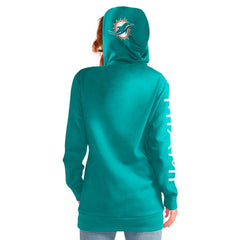 Miami Dolphins G-III 4Her by Carl Banks Women's Extra Inning Pullover Hoodie Aqua | NFL