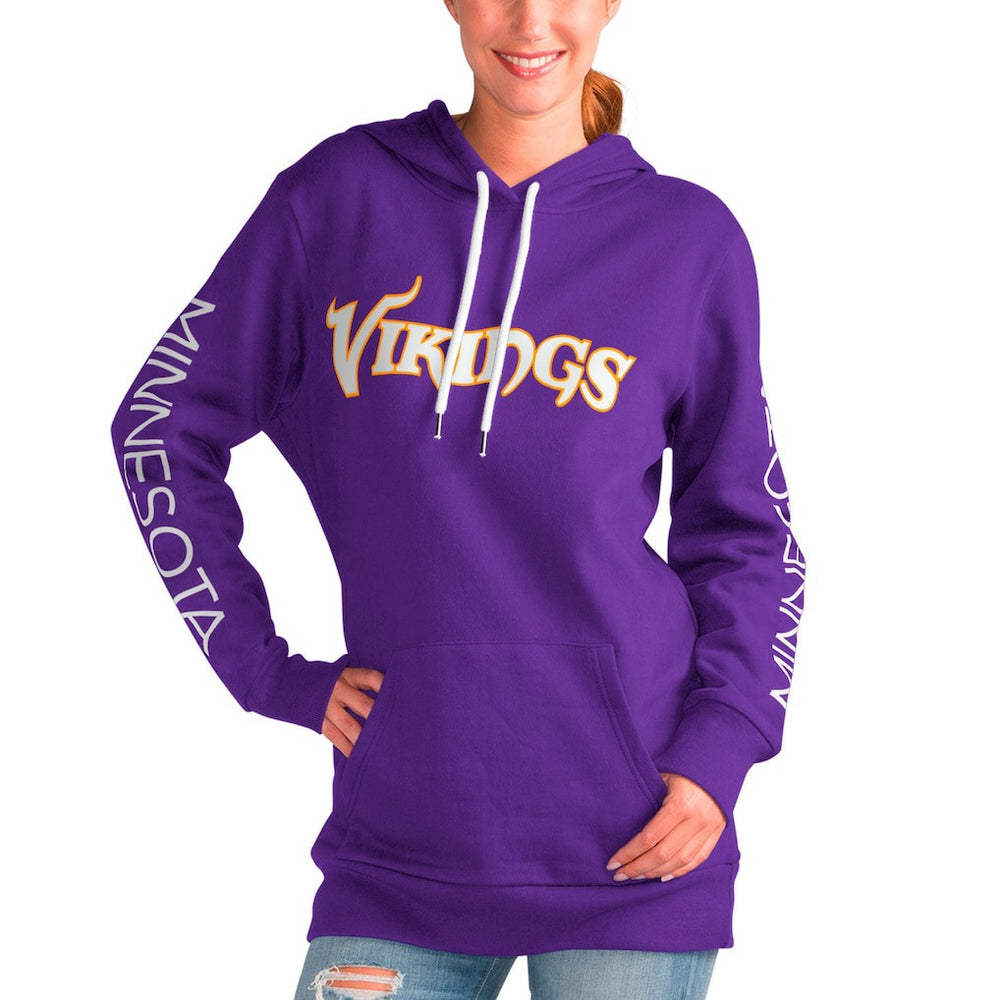 Minnesota Vikings G-III 4Her by Carl Banks Women's Extra Inning Pullover Hoodie Purple | NFL