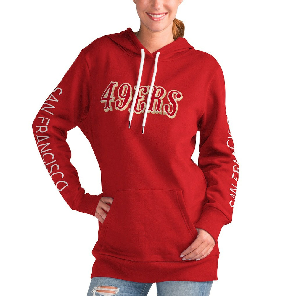 San Francisco 49ers G-III 4Her by Carl Banks Women's Extra Inning Pullover Hoodie Scarlet | NFL