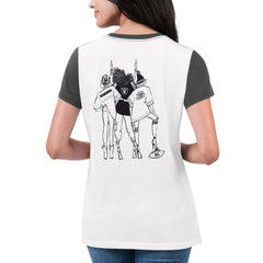 Las Vegas Raiders G-III 4Her by Carl Banks Women's Fashion Illustration T-Shirt White/Black | NFL