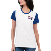 New York Giants G-III 4Her by Carl Banks Women's Fashion Illustration T-Shirt White/Royal | NFL