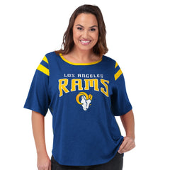 Los Angeles Rams G-III 4Her by Carl Banks Women's Plus Size Linebacker T-Shirt Royal | NFL