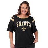 New Orleans Saints G-III 4Her by Carl Banks Women's Plus Size Linebacker T-Shirt Black | NFL