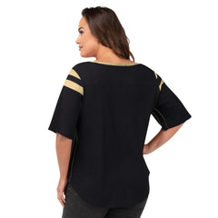 New Orleans Saints G-III 4Her by Carl Banks Women's Plus Size Linebacker T-Shirt Black | NFL