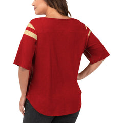 San Francisco 49ers G-III 4Her by Carl Banks Women's Plus Size Linebacker T-Shirt Red | NFL