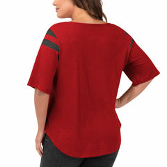 Tampa Bay Buccaneers G-III 4Her by Carl Banks Women's Plus Size Linebacker T-Shirt Red | NFL