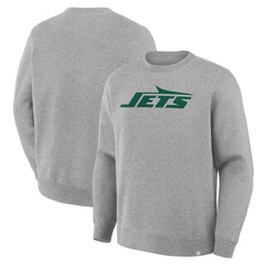 New York Jets Primary Logo Legacy Sweatshirt Heather Gray | Fanatics