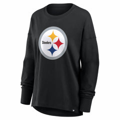 Pittsburgh Steelers Women's Essential Long Sleeve T-Shirt Black | Fanatics
