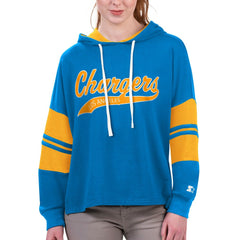 Los Angeles Chargers Starter Women's Bump And Run Long Sleeve Hoodie T-Shirt Powder Blue | NFL