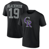 Charlie Blackmon Colorado Rockies Player Icon Name & Number T-Shirt - MLB