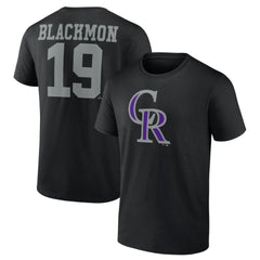 Charlie Blackmon Colorado Rockies Player Icon Name & Number T-Shirt - MLB