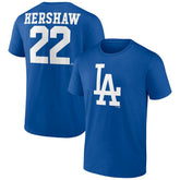 Clayton Kershaw Los Angeles Dodgers Player Icon Name & Number T-Shirt - MLB