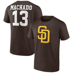 Manny Machado San Diego Padres Player Icon Name & Number T-Shirt - MLB