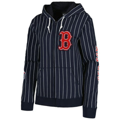Boston Red Sox New Era Women's Pinstripe Tri-Blend Full-Zip Jacket - MLB