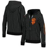 San Francisco Giants New Era Women's Pinstripe Tri-Blend Full-Zip Jacket - MLB