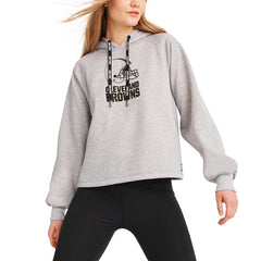 Cleveland Browns DKNY Sport Women's Debbie Dolman Raglan Pullover Hoodie Heather Gray | NFL