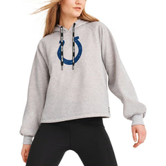 Indianapolis Colts DKNY Sport Women's Debbie Dolman Raglan Pullover Hoodie Heather Gray | NFL