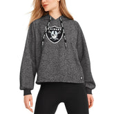 Las Vegas Raiders DKNY Sport Women's Debbie Dolman Raglan Pullover Hoodie Black | NFL