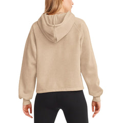 San Francisco 49ers DKNY Sport Women's Debbie Dolman Raglan Pullover Hoodie Cream | NFL