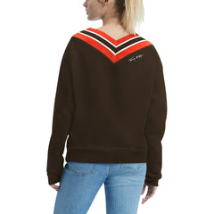 Cleveland Browns Tommy Hilfiger Women's Heidi Raglan V-Neck Sweater Brown | NFL