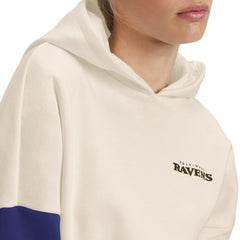 Baltimore Ravens Tommy Hilfiger Women's Harriet Pullover Hoodie Cream/Purple | NFL