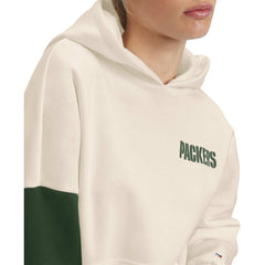 Green Bay Packers Tommy Hilfiger Women's Harriet Pullover Hoodie Cream/Green | NFL