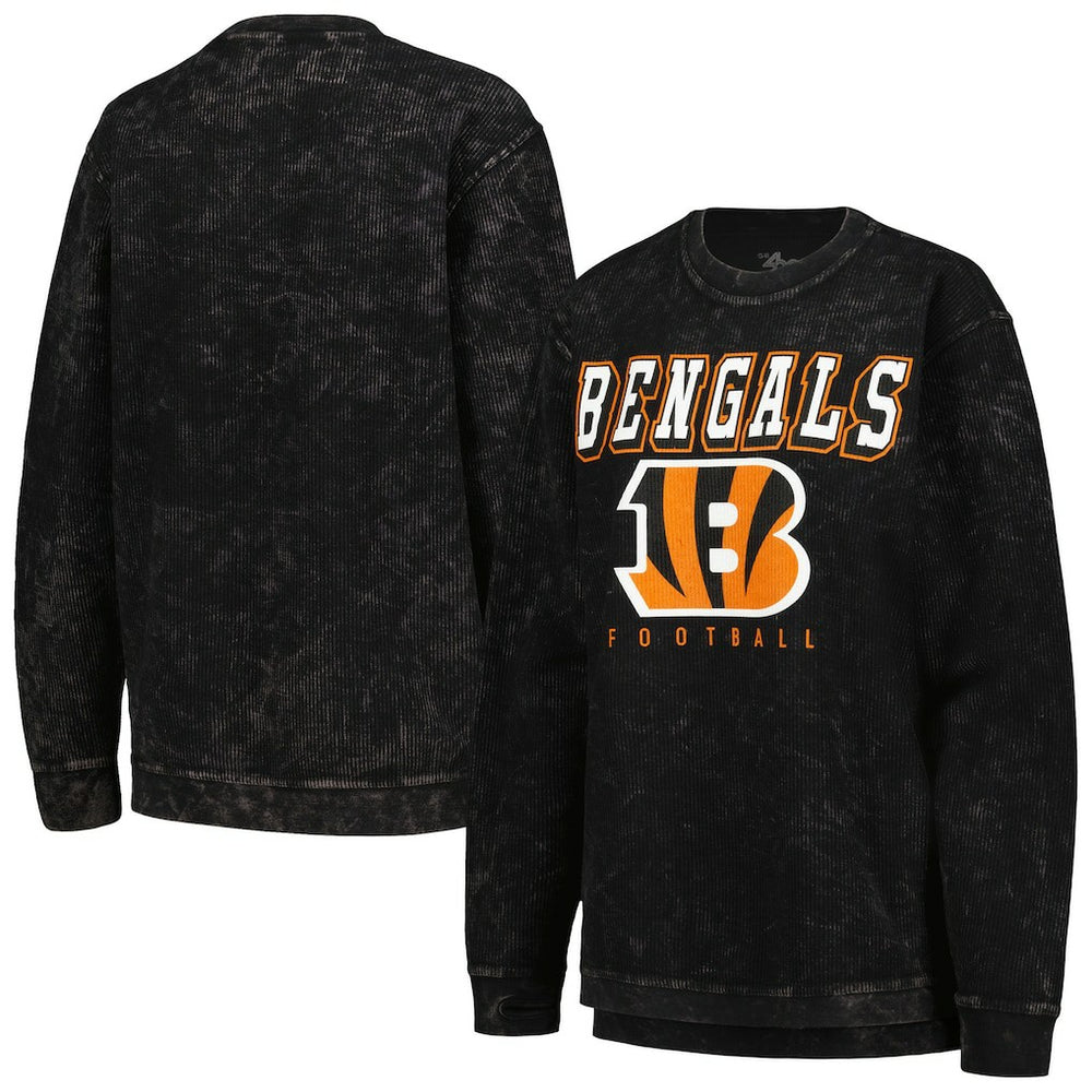 Cincinnati Bengals G-III 4Her by Carl Banks Women's Comfy Cord Pullover Sweatshirt Black | NFL