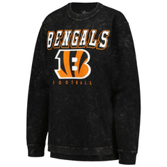 Cincinnati Bengals G-III 4Her by Carl Banks Women's Comfy Cord Pullover Sweatshirt Black | NFL