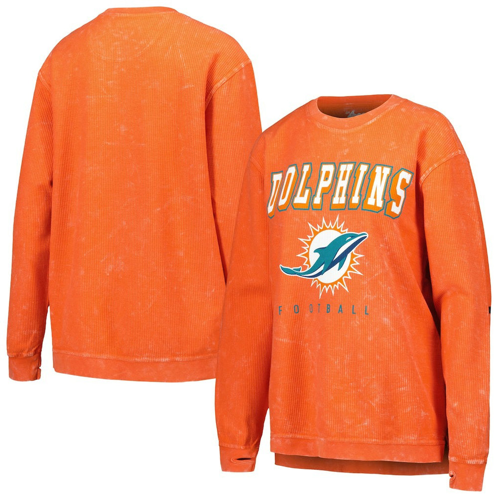 Miami Dolphins G-III 4Her by Carl Banks Women's Comfy Cord Pullover Sweatshirt Orange | NFL
