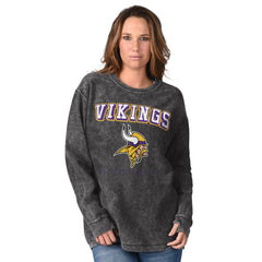 Minnesota Vikings G-III 4Her by Carl Banks Women's Comfy Cord Sweatshirt Gray | NFL