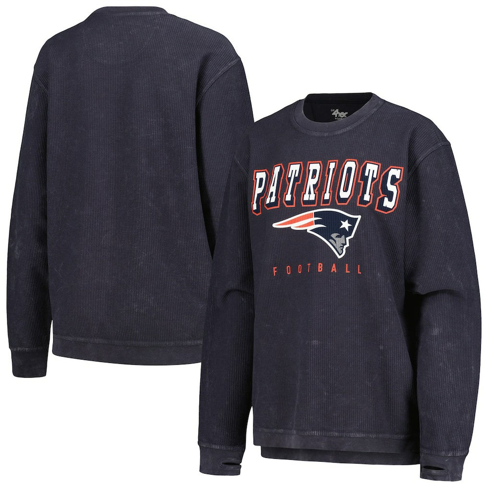 New England Patriots G-III 4Her by Carl Banks Women's Comfy Cord Pullover Sweatshirt Navy | NFL