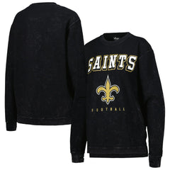 New Orleans Saints G-III 4Her by Carl Banks Women's Comfy Cord Pullover Sweatshirt Black | NFL
