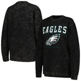 Philadelphia Eagles G-III 4Her by Carl Banks Women's Comfy Cord Pullover Sweatshirt Black | NFL