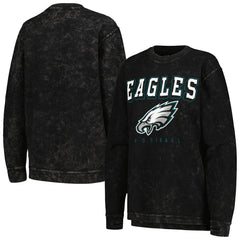 Philadelphia Eagles G-III 4Her by Carl Banks Women's Comfy Cord Pullover Sweatshirt Black | NFL