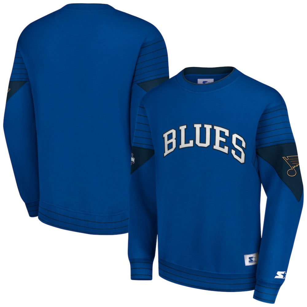 St. Louis Blues Starter Faceoff Pullover Sweatshirt - Blue - NHL