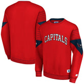 Washington Capitals Starter Faceoff Pullover Sweatshirt - Red - NHL