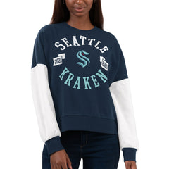 Seattle Kraken G-III 4Her by Carl Banks Women's Team Pride Pullover Sweatshirt - Deep Sea Blue - NHL