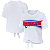 Washington Capitals WEAR by Erin Andrews Women's Front Knot T-Shirt - White - NHL