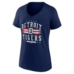 Detroit Tigers Women's Americana Team V-Neck T-Shirt - MLB