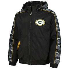 Green Bay Packers Starter Thursday Night Gridiron Full-Zip Hoodie Black | NFL
