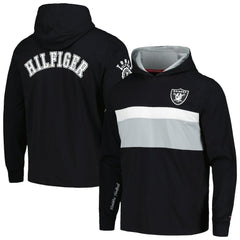 Las Vegas Raiders Tommy Hilfiger Morgan Long Sleeve Hoodie T-Shirt Black | NFL