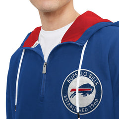 Buffalo Bills Tommy Hilfiger Aaron Quarter-Zip Hoodie Royal | NFL