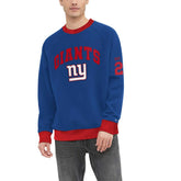 New York Giants Tommy Hilfiger Reese Raglan Tri-Blend Pullover Sweatshirt Royal | NFL