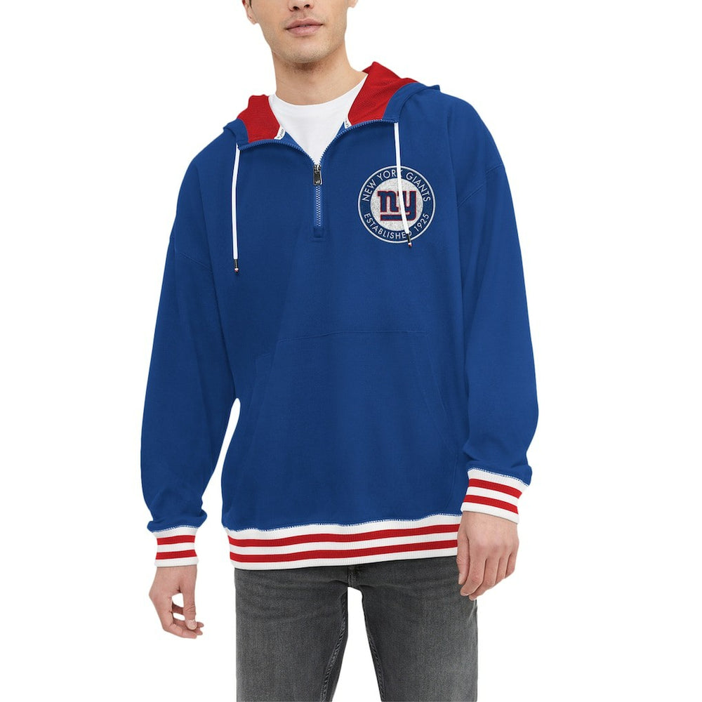 New York Giants Tommy Hilfiger Aaron Quarter-Zip Hoodie Royal | NFL