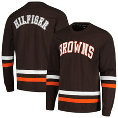 Cleveland Browns Tommy Hilfiger Nolan Long Sleeve T-Shirt Brown/Orange | NFL