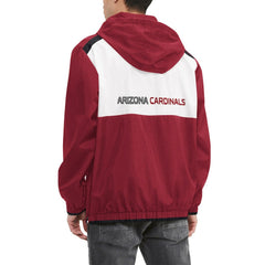 Arizona Cardinals Tommy Hilfiger Carter Half-Zip Hooded Top Cardinal/White | NFL