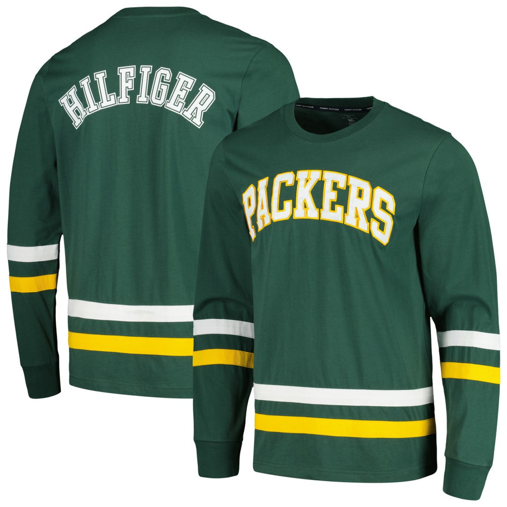 Green Bay Packers Tommy Hilfiger Nolan Long Sleeve T-Shirt Green/Gold | NFL